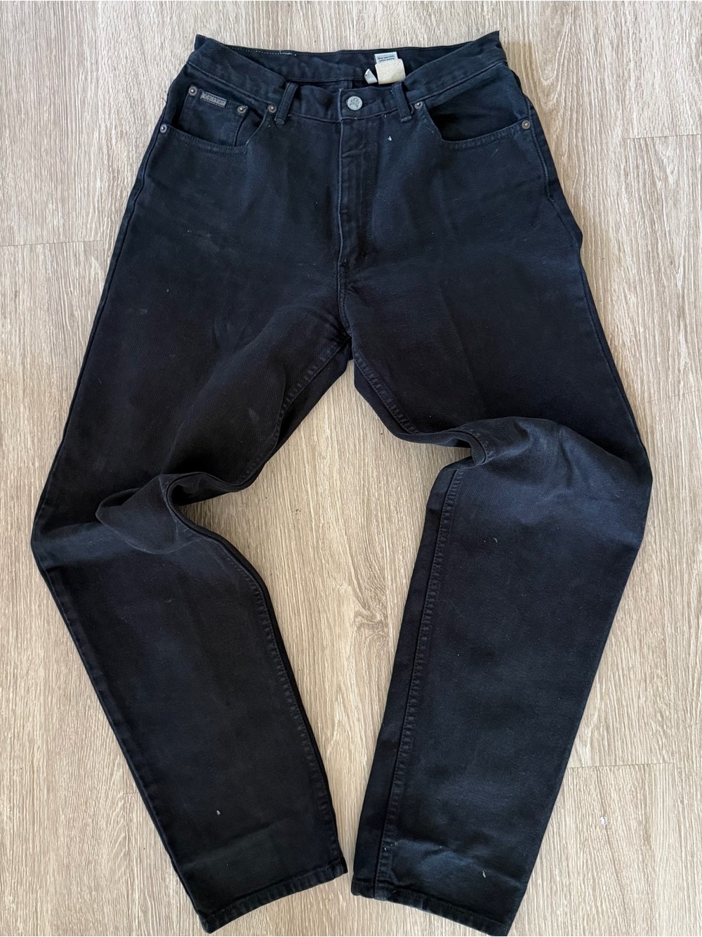 Calvin Klein VTG 90’s easy fit black jeans sz 31x34